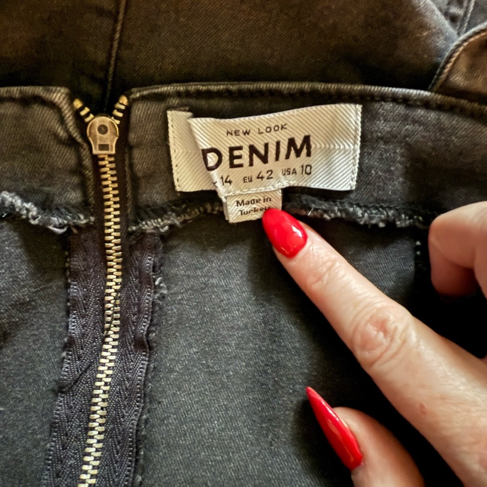 New Look Charcoal Denim Zip-Up Dress - Picture 4 of 5
